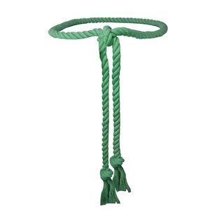 Simple Green Cotton Long Waist Rope Belt Medieval Plus Size For Girl 4354